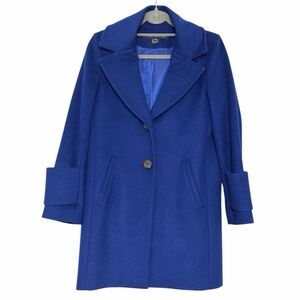 French Connection Women’s Oversized Wool Coat, Size XS (US 2 / UK 6) Cobalt Blue
